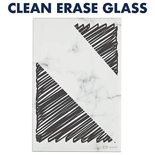 Quartet Glass Desktop Notepad, 9" x 6", Whiteboard, Dry Erase Surface