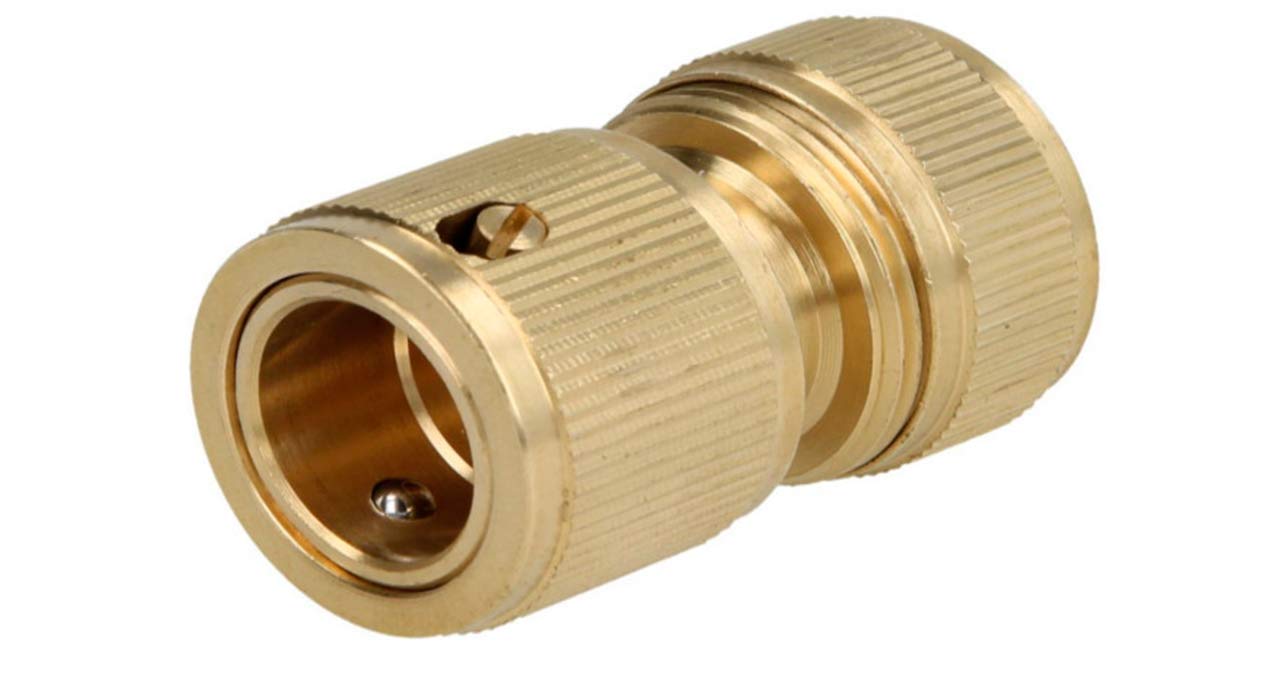 Triton 006152 KB312 Brass Connector with Valve, 15 mm