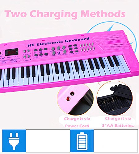 Keyboard Piano for Fresh Household 54 Keys Electronic Musical Instrument with Microphone and MP3 Input for Christmas Birthday Gift - Thumbnail 3