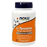 NOW L-Tyrosine 750 Milligrams, 90 Veg Capsules