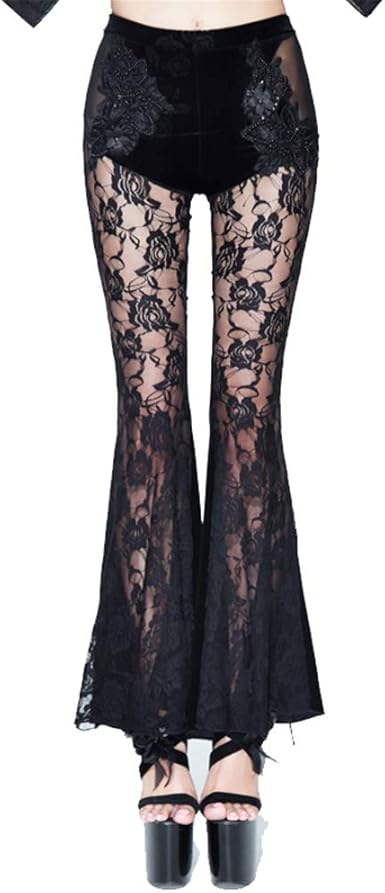 see through bell bottom pants