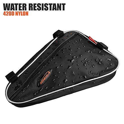 Ibera IBFB1M Bicycle Triangle Frame Bag, Strapon Bike Top Tube Pouch