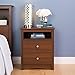 Prepac Sonoma 2 Drawer Nightstand, Warm Cherry