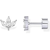 PAVOI 14K Gold Plated 925 Sterling Silver Posts Mini Stud Flat Back Earrings for Women | Helix Cartilage Piercing Jewelry | Dainty Pearl Star Cluster Cubic Zirconia Lotus Climber Screw Backs