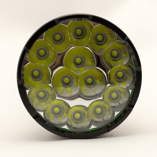 SUPERNIGHT 15 X CREE XML T6 LED Flashlight 17200 Lumen Super Bright 18650 or 26650 Battery 5 Modes Waterproof(IP66) Flashlight Travel Flashlight Torch