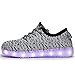 Dear-Queen 7 Colors Unisex LED Shoes Luminous Flashing USB Charging Sneakers colorful Light Up Glowing Casual Flat Shoes DQ07G-42