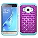 STARSHOP Galaxy Core Prime Case, Slim Dual Layer Armor Phone Case Cover with Spot Diamond Teal/Purple