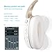 Bluetooth Headphones, Riwbox WB5 Bluetooth 4.2 Wireless Foldable Headphones Over Ear with Microphone, 5 EQ Sound Modes, Soft Memory-Protein Earmuffs, Wireless and Wired Headset for PC (White Gold)