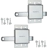 Garage Door Locks From Inside 2-Pack Heavy Duty Garage Door Inside Deadlock - Galvanized Steel Side Lock For Extra Security (Fits Most Doors) Garage Door Deadlock - View #4