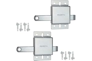 QZATTCAEN Garage Door Side Lock Inside Deadlock for Most Garage Door Galvanized Steel -2pack