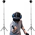 Collapsible VR Tripod Stand Compatible Portable VR Base Station Stand Mount with SteamVR Base Station 2.0,for Sensor Stand, and Oculus Rift Constellation (2 Stands)