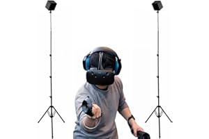 UISKOOPW Collapsible VR Tripod Stand Compatible Portable VR Base Station Stand Mount with SteamVR Base Station 2.0,for Sensor Stand, and Oculus Rift Constellation (2 Stands)