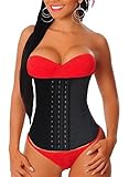 HelloTem Women Sport Latex Steel Boned Corsets and Bustiers Waist Training Cincher