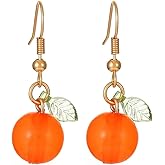 Cute Fruit Dangle Earrings 3D Orange Grape Cherry Drop Earrings Creative Dainty Fruity Earrings Summer Fruit Earrings Jewelry Gifts
