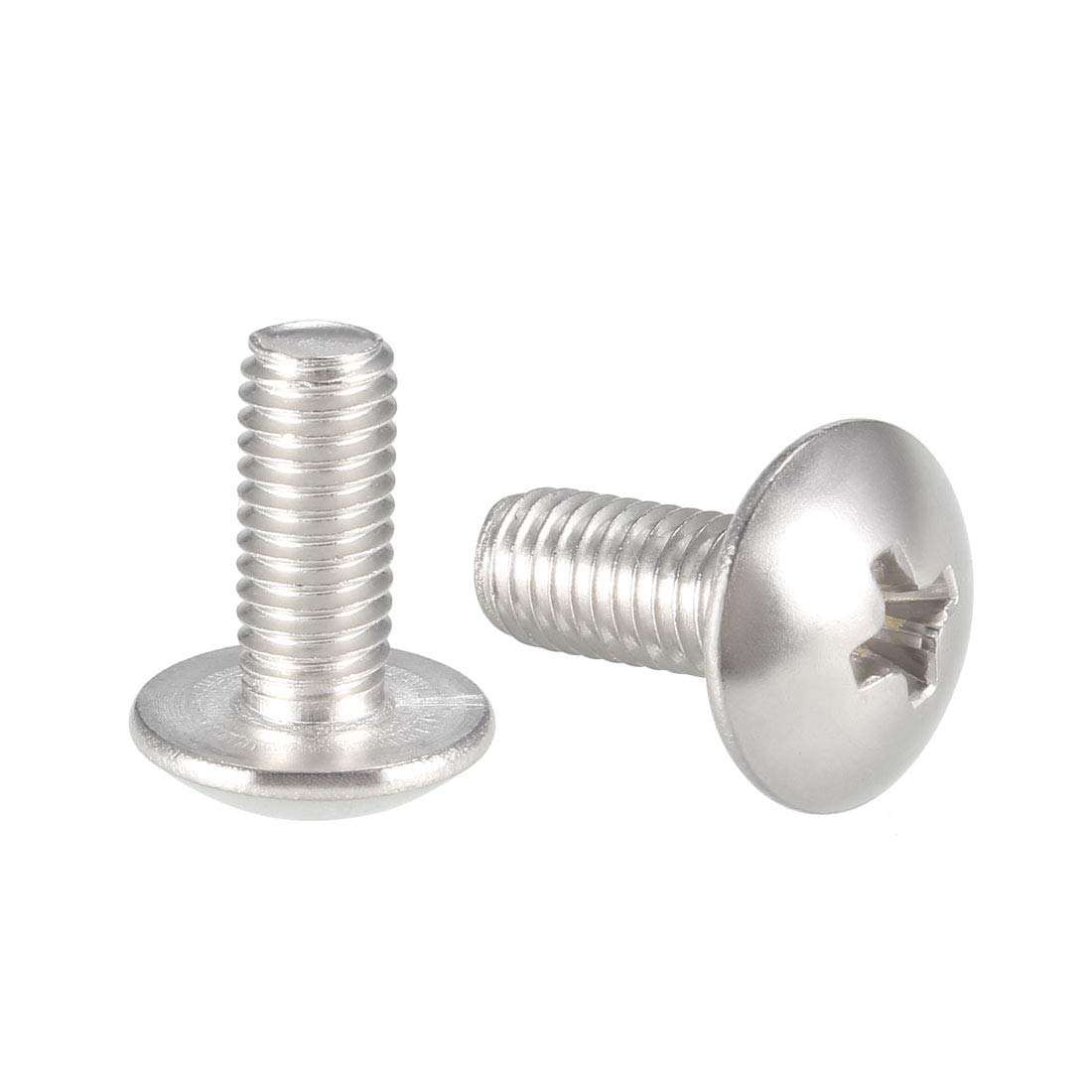 sourcing map Machine Screws, M5x12mm Phillips Screw, 304 Stainless Steel, Fasteners Bolts 50Pcs