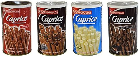 Papadopoulos Caprice Wafer Rolls (Sampler - 4 Flavor Variety)