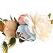 OULII Funny Deer Antler Headband with Flowers Blossom Novelty Hair Band Christmas Fancy Dress Costumes Accessory (Khaki)
