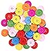 Crystallove 4 Holes Mixed Color Environmental Buttons 30mm in Bulk for Sewing Fasteners Scrapbooking and DIY Craft (1.2