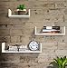 Shelving Solution Set of 3 Floating U Shelves (White)