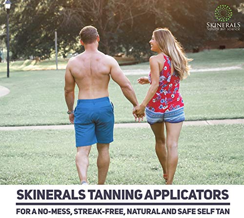 Skinerals Double-Sided Ultra Soft Applicator Mitt, Soft Self Tanning Mitt for a Perfect Finish, with Exfoliator Glove and Face Mitt for a Smooth and Even Self Tan, Ultimate Mitt for Self Tanner, 3 ct