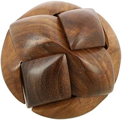 Shalinindia Hand-Crafted Wooden Jigsaw 3D Brain Teaser Puzzle Games (6 Parts, 3-inch)