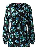 Regna X Boho Women's Floral/Geometric/Solid Patttern Chiffon Tunic Blouses (5 Styles, S-3XL)