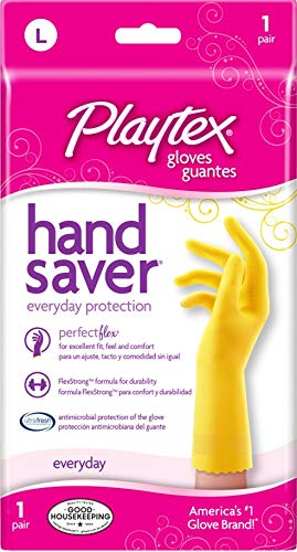 Playtex Hand Saver Premium Latex Rubber Gloves, Large (Pack of 6)