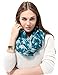 Dimore Women Lightweight Print Voile Fashion Shawl Scarves-Chiffon Scarf Wrap Blue Elephant