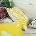 CaliTime Set of 4 Soft Canvas Throw Pillow Covers Cases for Couch Sofa Home Decoration Shadow Bird Tree Branches Silhouette 18 X 18 Inches Bright Yellow