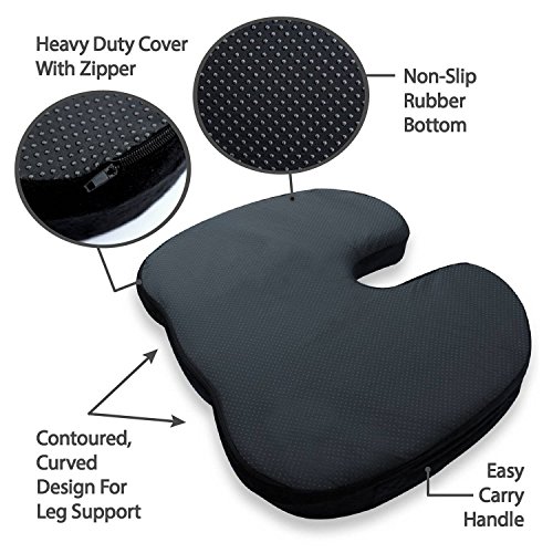 Coccyx Cushion Pillow For Chairs Pain Relief From Back Sciatica