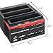 Xingda Hard Drive Docking Station，USB 3.0 to SATA External HDD Three Bay Bock with 2-Port Hub, Offline Clone Function for 2.5 Inch & 3.5 Inch HDD SSD SATA I/II/II,Card Reader TF/SD/XD/CF/MS/M2