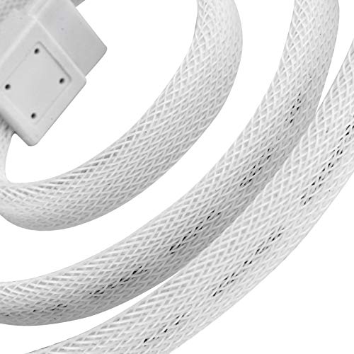 Silverstone SATA III SSD/HDD Cable with Locking Mechanism in White CP07W-USA