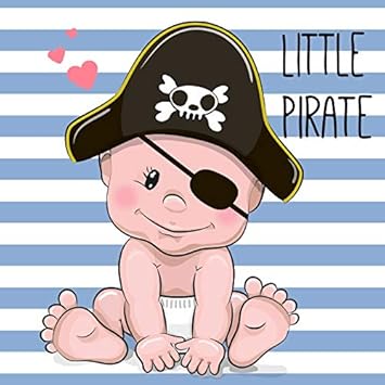 Amazon Com Leyiyi 8x8ft Cartoon Little Pirate Party Backdrop