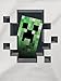 JINX Minecraft Little Boy's Creeper Inside T-Shirt, Silver, Juvy Large (7)