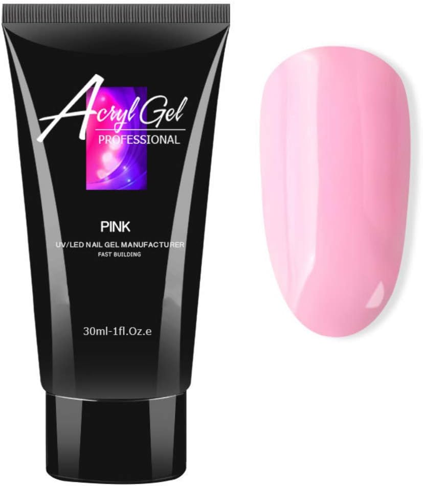 9 Colors Nail Poly Gel Extension Glue Kit Builder, Poly Nail Tips Enhancement Nail Thickening Tool Poly Builder UV Gel 30ml