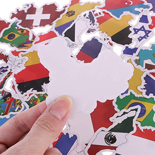 Tmrow 50Pcs National Flags Stickers Toys Countries Map Sticker DIY Scrapbooking Suitcase - Thumbnail 4