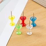 ZHIYE 100 pcs Coloured Push Pins Clear Map Drawing Pins with Storage Box view 6