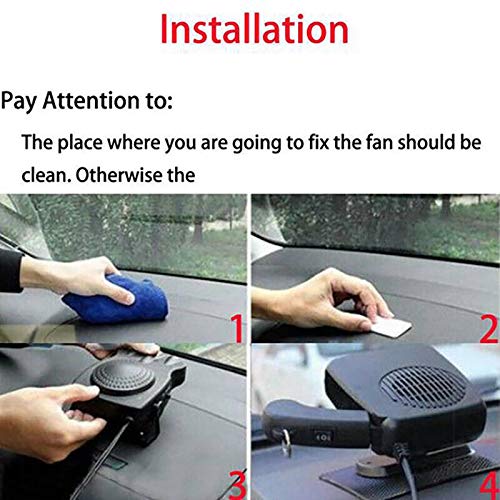 Fltaheroo 2 in 1 Auto Heater Luchtkoeler Ventilator Voorruit Demister 24 V Ontdooster Elektrische Verwarming Draagbare… - Afbeelding 3