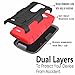 LG Escape 2 Case, LG Spirit LTE Case, Starshop Full Protection Dual Layers Hybird Case with Kickstand and Locking Belt Swivel Clip with Premium Screen Protector Red