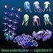 Uniclife 4 Pack Fish Tank Decorations Glowing Effect Aquarium Décor Small Silicone Artificial Jellyfish Coral Plant Ornamentthumb 1