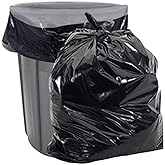 Aluf Plastics 55-60 Gallon Trash Bags - 1.5 MIL (eq) Black Heavy Duty Trash Can Liners - 38" x 58" - Pack of 100 - For Contractor, Industrial, Commercial, &amp; Outdoor