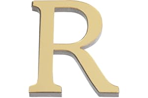 3D Letters for Wall Decor,Gold Elegant Letters for Stylish Letter Wall Decor and DIY Home Decoration (R)