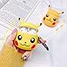Mulafnxal Compatible with Airpods 1&2 Case,Cute 3D Funny Cartoon Character Silicone Airpod Cover,Kawaii Fun Cool Catalyst Keychain Design Skin,Cases for Girls Kids Teens Boys Air pods(Yellow Pikachu)