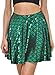 Alaroo Girls Stretchy Fish Scale Mermaid Print Flared Skater Mini Skirt S-XL
