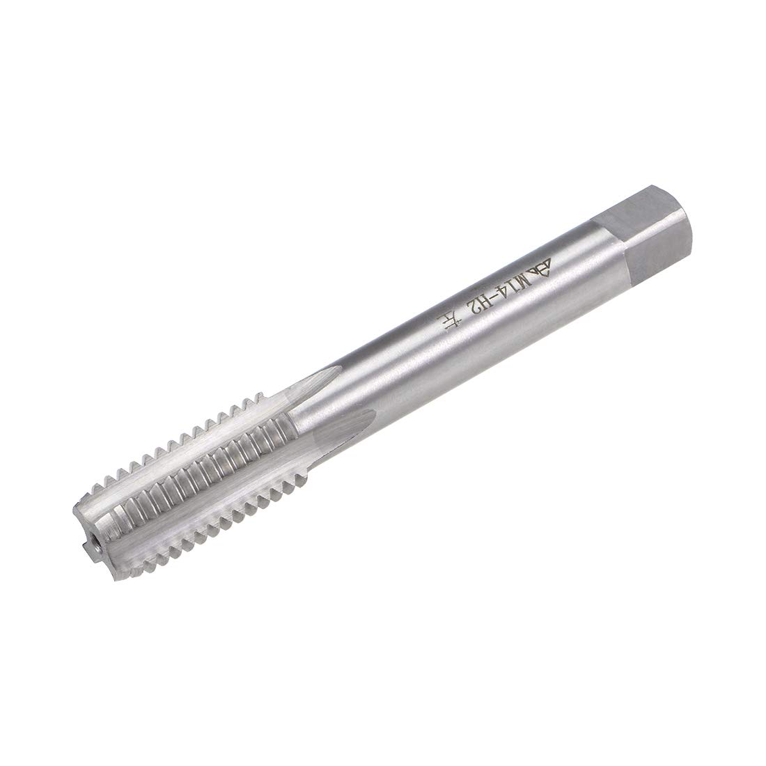 sourcing map Metric Machine Tap Left Hand M14 Thread 2 Pitch H2 4 Flutes High Speed Steel Screw Thread Taps Tapping Tool