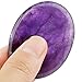 Rockcloud Natural Worry Stone,Thumb Palm Stones for Anxiety, Healing Crystal, Amethyst