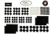 FeltMax Black Premium Heavy Duty Self Adhesive Furniture Pads Bundle Protect Hardwood Floors Laminate and Tile (207 Pieces) BONUS Noise Dampening Clear Rubber Bumpers