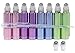 ColoVis 8 PC Roll-on Glass Bottles with Stainless Steel Roller Balls,10ml (1/3oz) 4 Colors Mixed,refillable Bottles for Essential Oils,pack of 8 and 1ml Dropper Included (4 Colors Mixed)