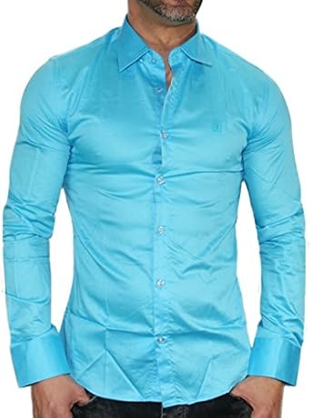 Chemise Homme Bleu Turquoise Bleu Xxl Amazon Fr Vetements Et Accessoires