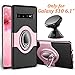 eSamcore Compatible with Galaxy s10 Ring Holder Kickstand Cases + Dashboard Magnetic Phone Car Mount [Rosegold]